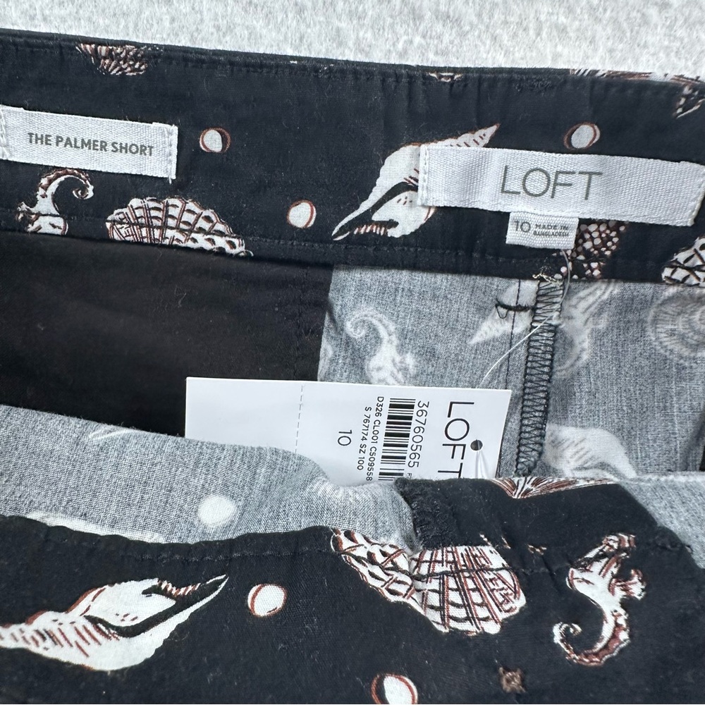 LOFT The Palmer Short Womens 10 Seashell Print Coastal Summer Shorts NWT Beach - Picture 5 of 11